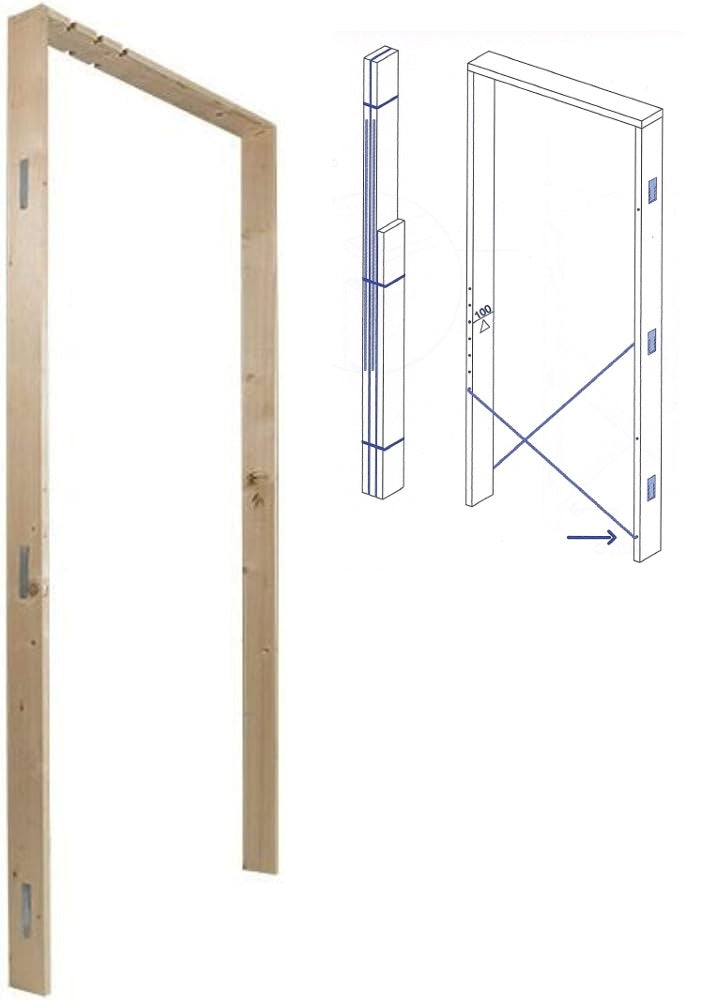 CONTROTELAIO LEGNO X PORTE INTERNE CM. 85X215H