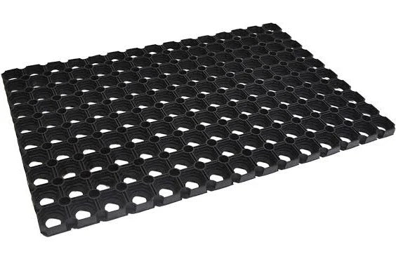 ZERBINO COMPONIB. GOMMA NERA CM.40X60 MM.22