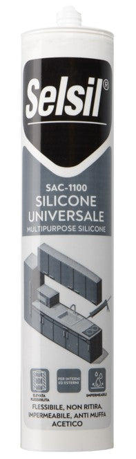 SELSIL SILICONE ACETICO UNIVERSALE ECO BIANCO GR.280 SAC-110