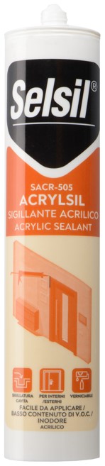 SELSIL SILICONE ACRILICO BIANCO ML.310 SACR-505-RAL9010