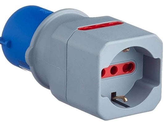 ADATTATORE INDUSTRIALE TRIPLO DA BLU CEEA BIPASSO SCHUKO