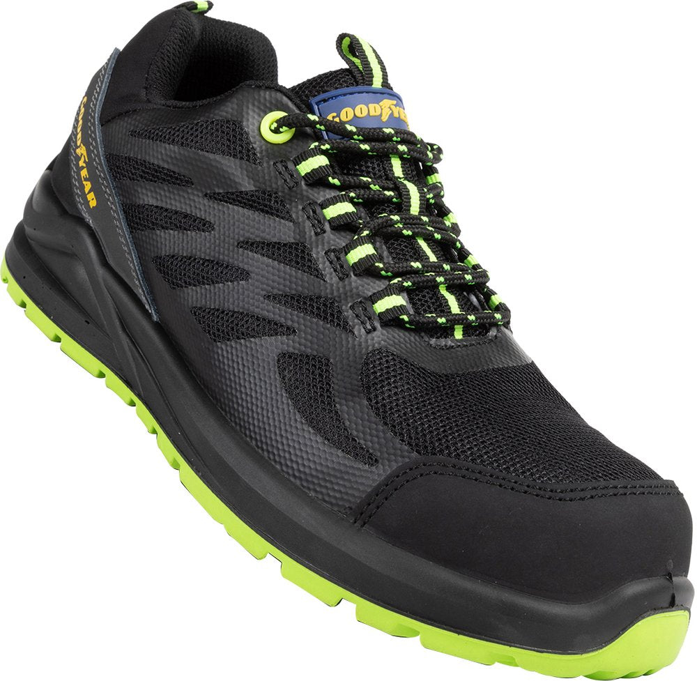 GOODYEAR Scarpe antinfortunistiche metal-free SP1 in tessuto nero e verde