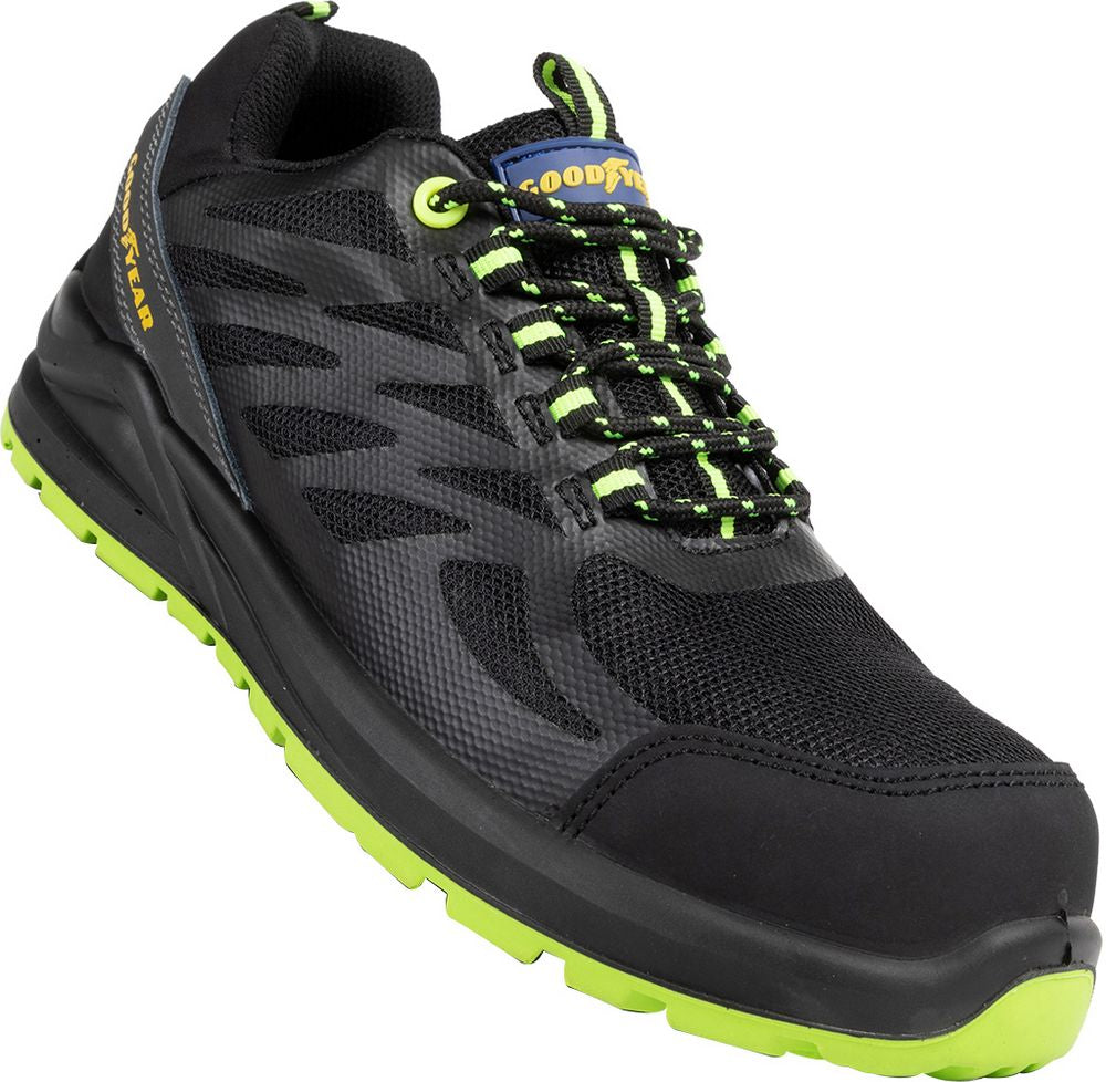 GOODYEAR Scarpe antinfortunistiche metal-free SP1 in tessuto nero e verde