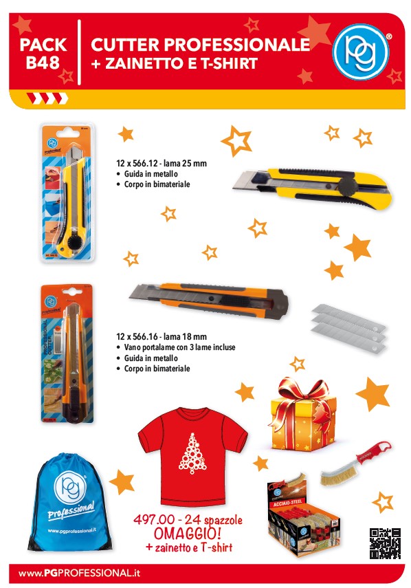 PG PROMO 24 CUTTER CON 24 SPAZZOLE OMAGGIO PACKB48