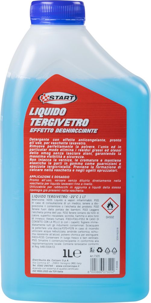Liquido tergivetro effetto deghiacciante -22C 1L