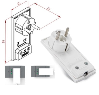 FME-SPINA SQUADRA CLOCK SCHUKO ULTRA PIATTA BIANCA DIREZIONA