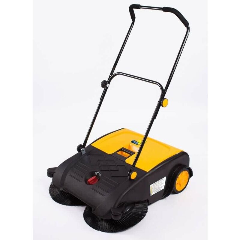 Garden Friend Spazzatrice Manuale 75cm in ABS, EVA e metallo spazzole regolabili in altezza colore giallo/nero 75x117x112h cm