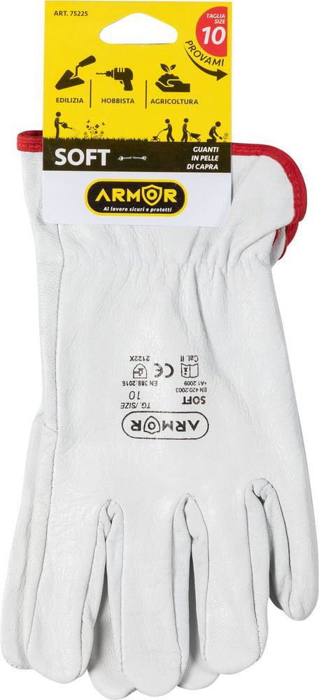 Guanti in pelle di capra Soft taglia 10