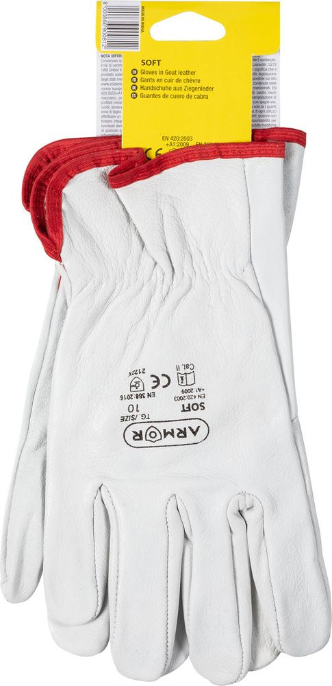 Guanti in pelle di capra Soft taglia 10