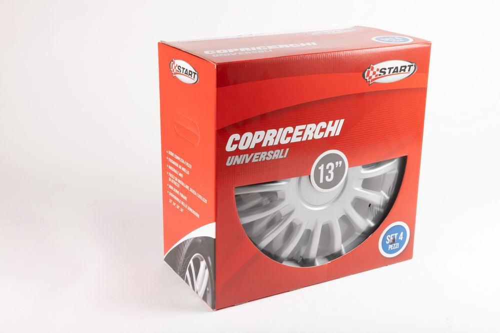 Borchie Set copricerchi auto grigi monza 13'' 4 pezzi in ABS