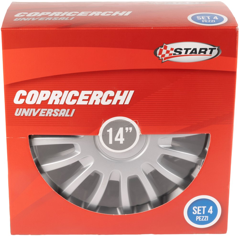 START Borchie Set copricerchi auto grigi monza 14'' 4 pezzi in ABS