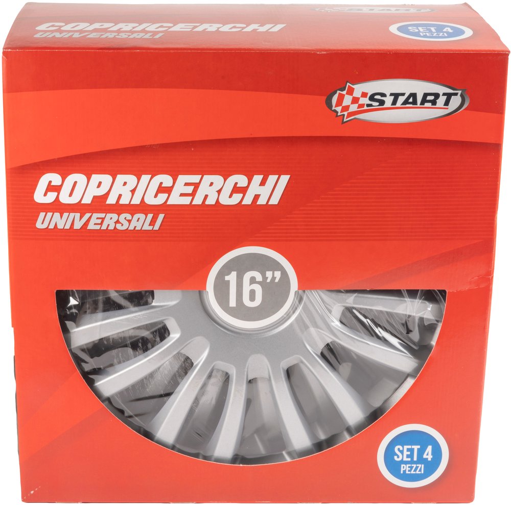 START Borchie Set copricerchi auto grigi monza 16'' 4 pezzi in ABS Originale
