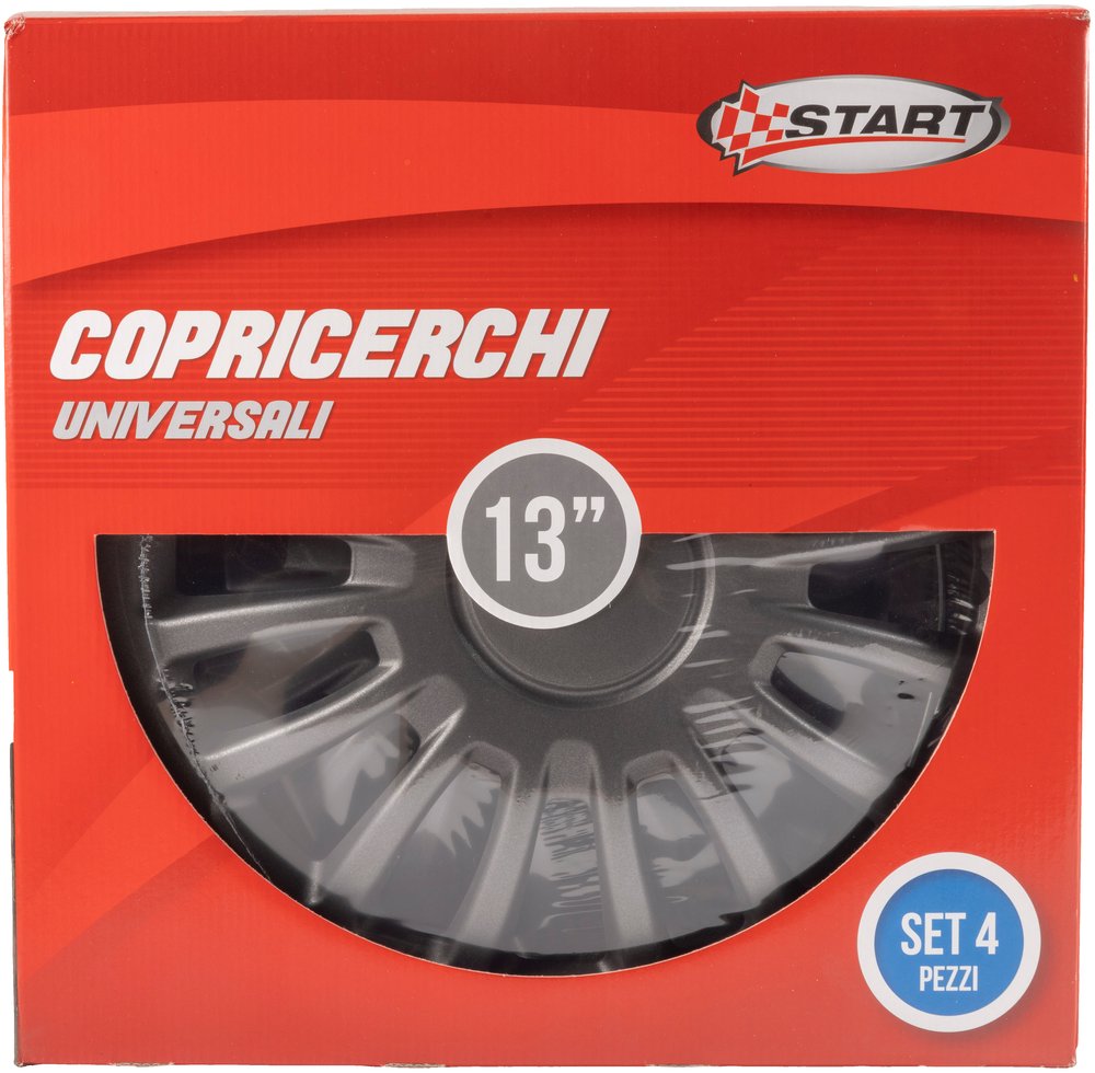 START Borchie Set copricerchi auto antracite monza 13'' 4 pezzi in ABS