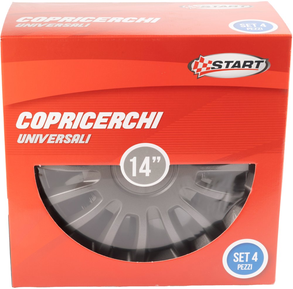 START Borchie Set copricerchi auto antracite monza 14'' 4 pezzi in ABS