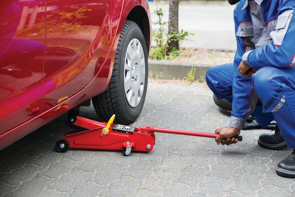 Crick a carrello 2T CE alzata da 135 mm a 330 mm con valigetta