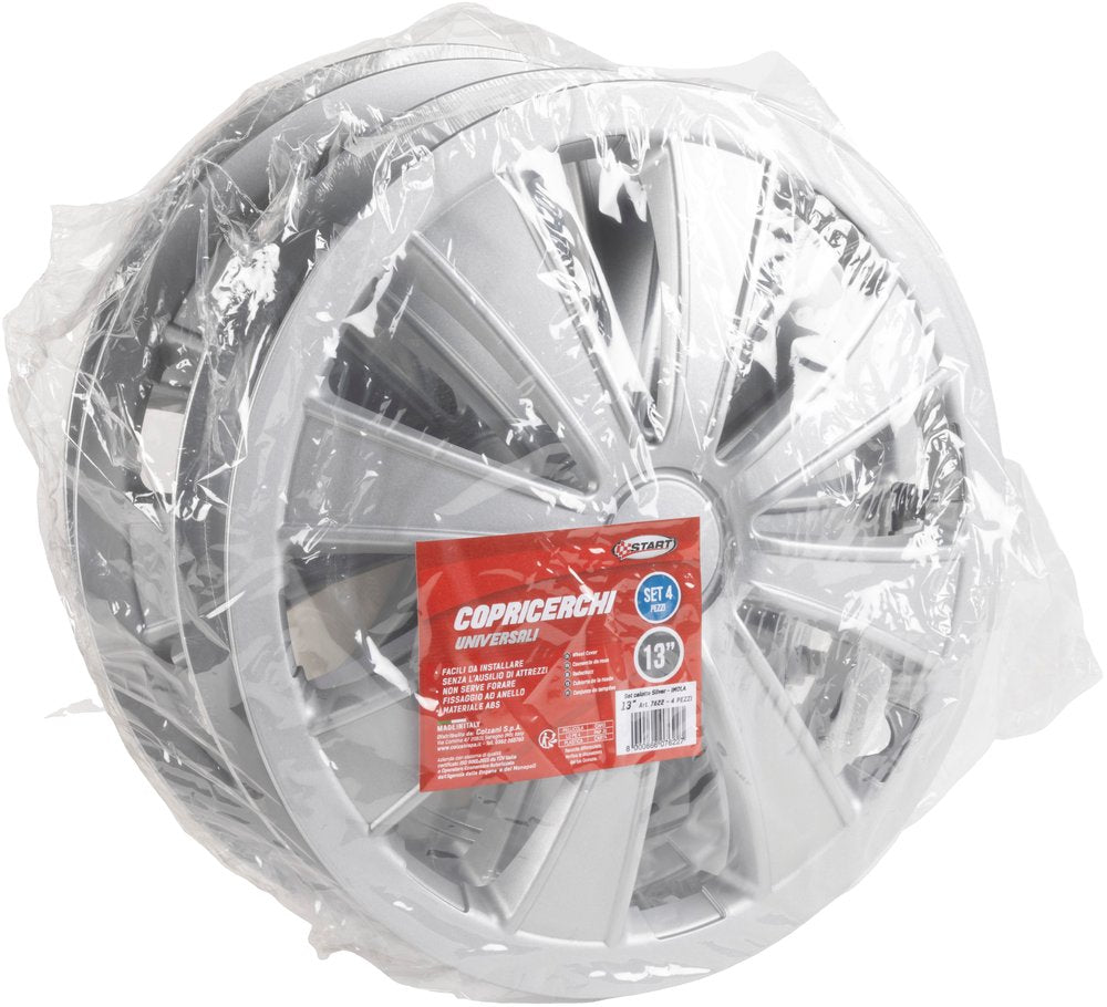 START Borchie Set copricerchi auto grigio imola 13'' 4 pezzi in ABS Originale