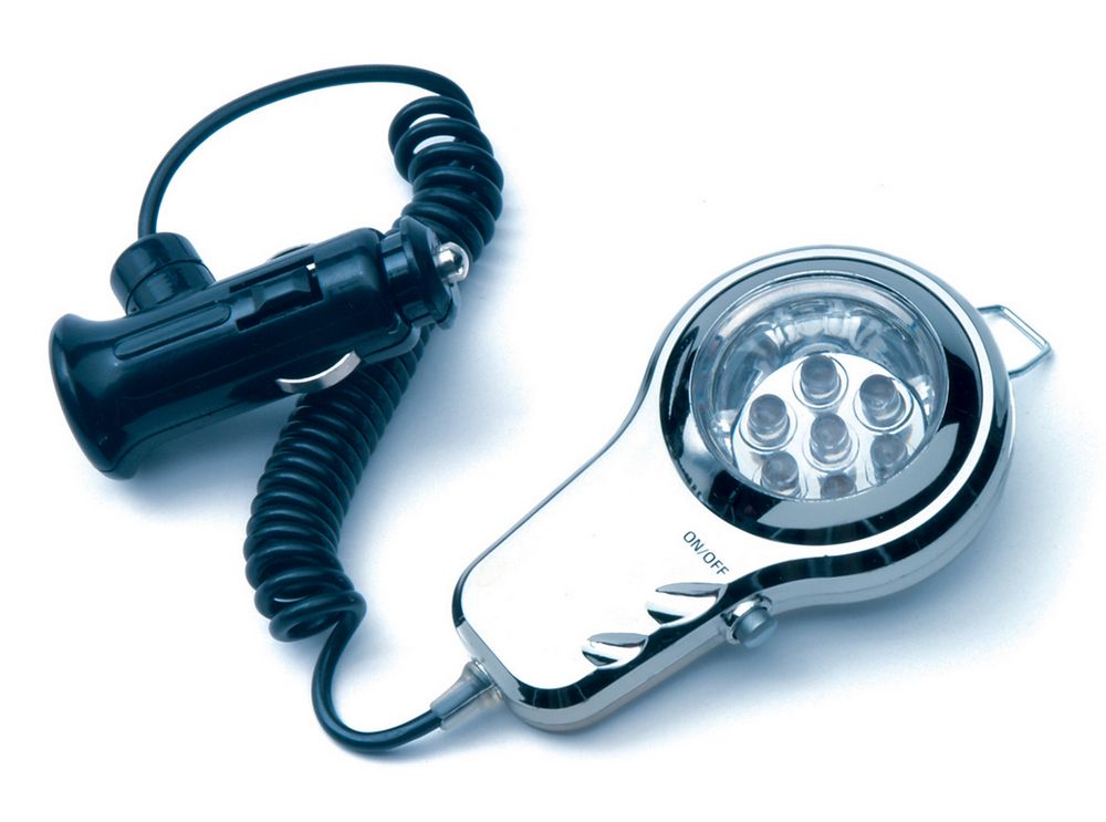 START Lampada a 7 Led per presa accendisigari 12V effetto cromato