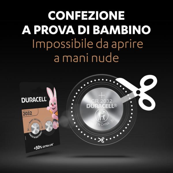 PILE DURACELL A BOTTONE 2032 BLS 2 PEZZI