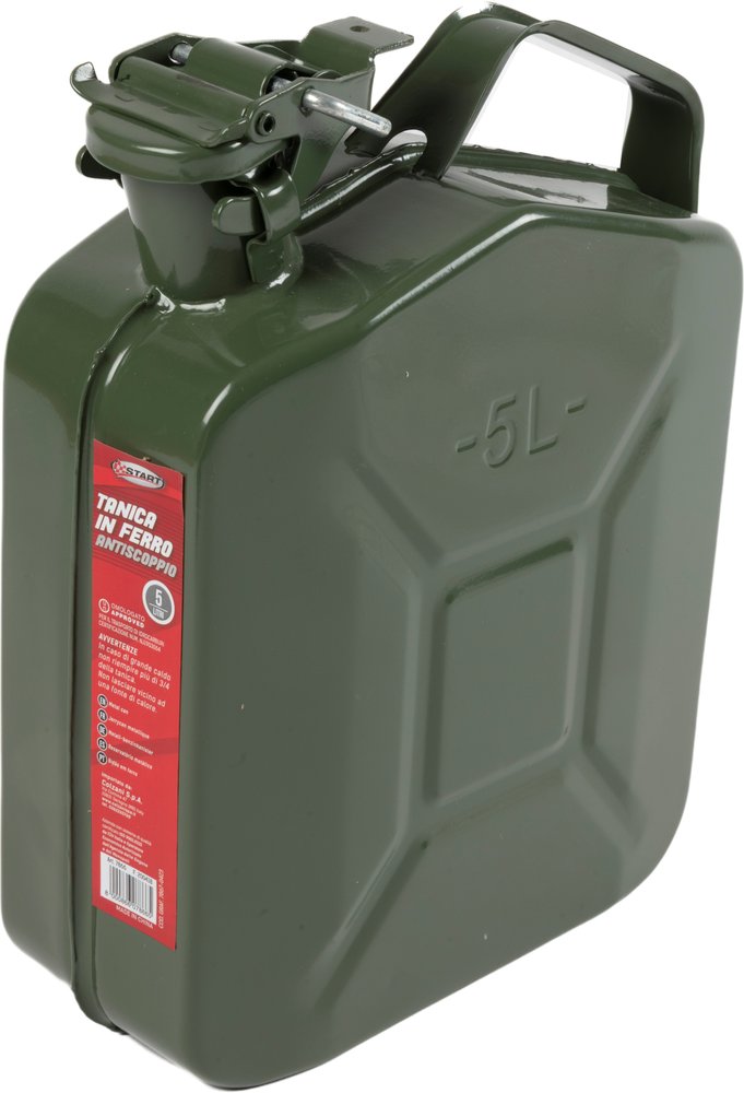 START Tanica in Ferro Antiscoppio per Carburante 5L - Omologata, Resistente