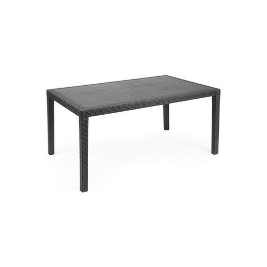RESINA RATTAN:TAVOLO RETT.PRINCE ANTRACITE 90X150X72