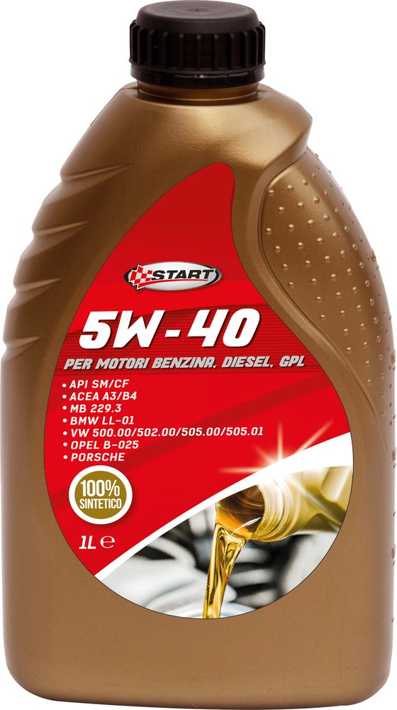 START Olio Lubrificante Motore 5w 40 Diesel e Benzina Sint Drive Tanica 1 Litro