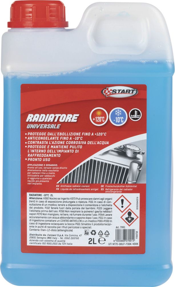 START - Liquido Radiatore Effetto Anticongelante 2 Litri - Pronto Uso