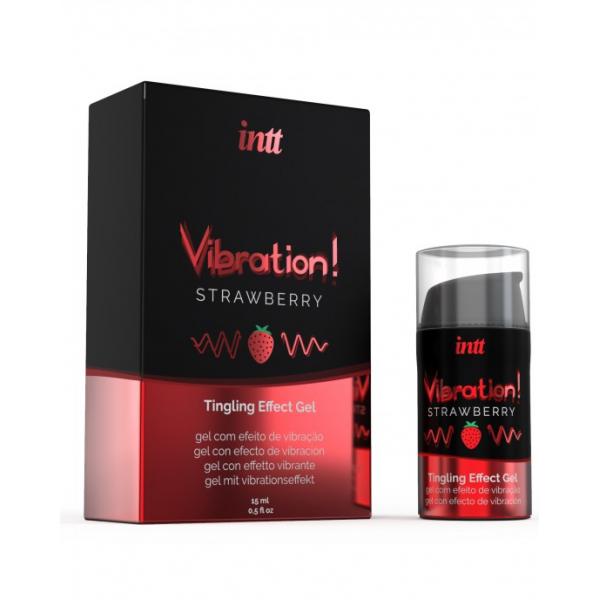 INTT - POTENTE GEL VIBRANTE LIQUIDO STIMOLANTE INTIMO FRAGOLA 15 ML