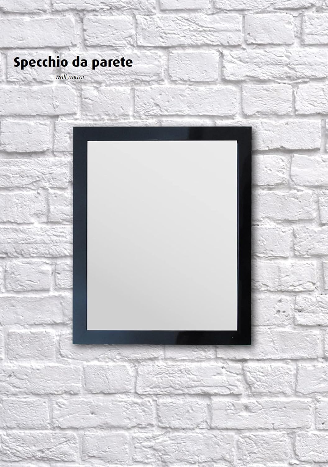King Home SPECCHIO DA PARETE CM 46X36 C/CORNICE NERA