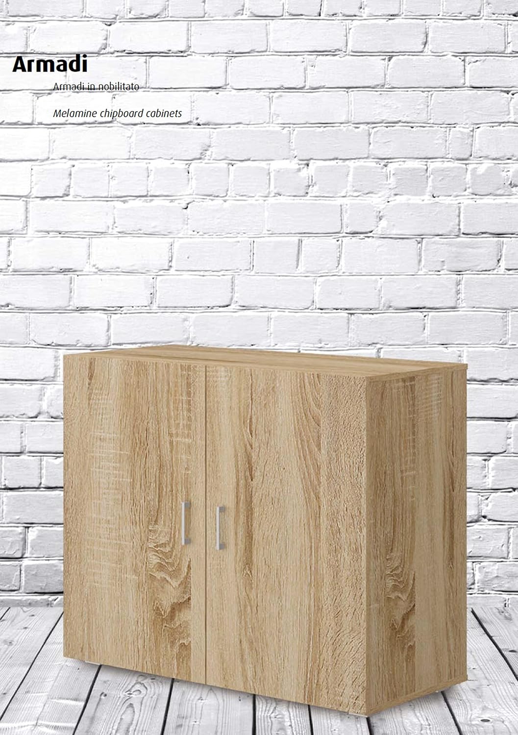 King Home ARMADIETTO A DUE ANTE 90x41x85h cm rovere