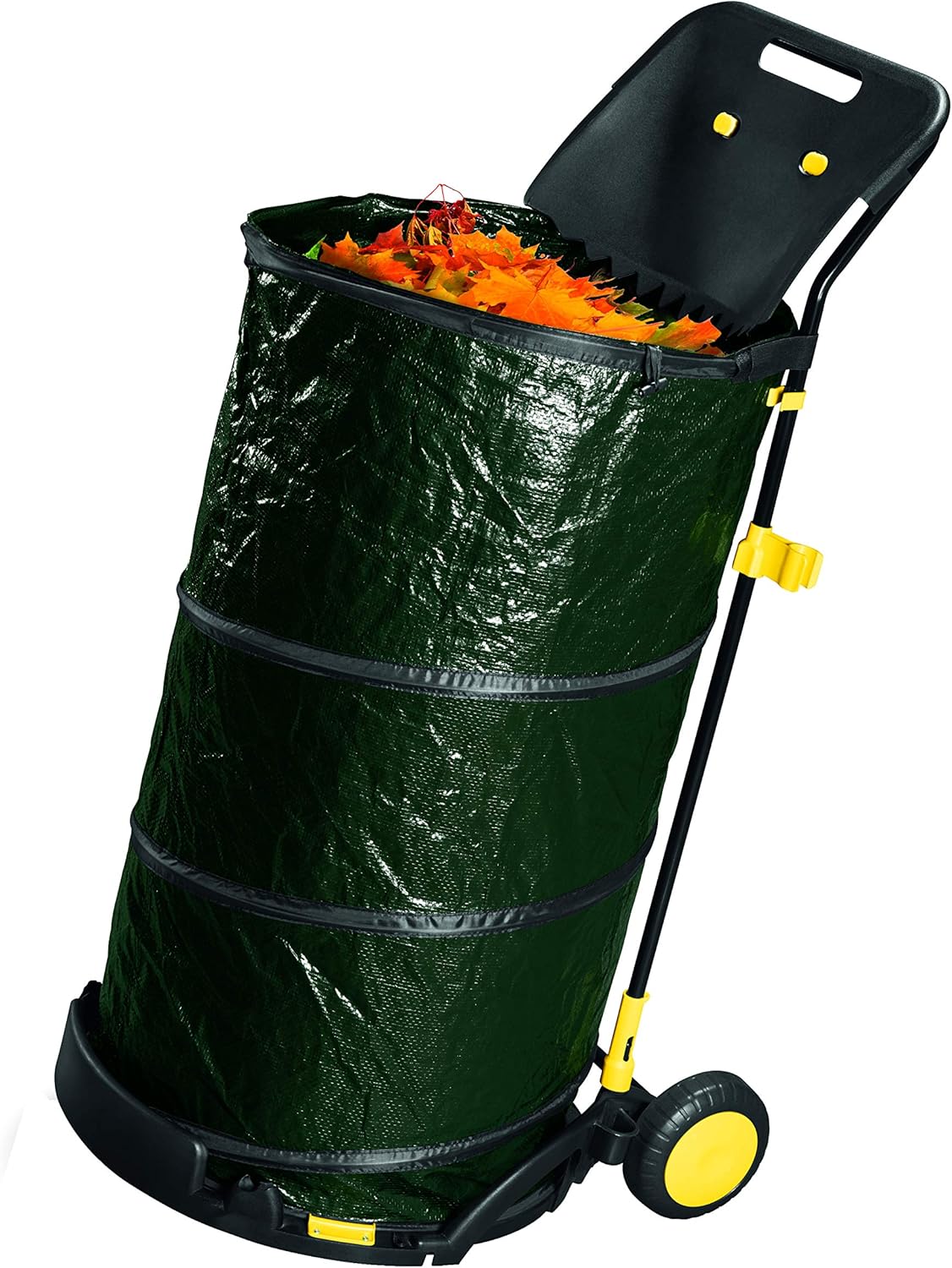 Garden Friend Carrello raccoglifoglie in acciaio verniciato con sacco pop up