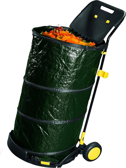 Garden Friend Carrello raccoglifoglie in acciaio verniciato con sacco pop up