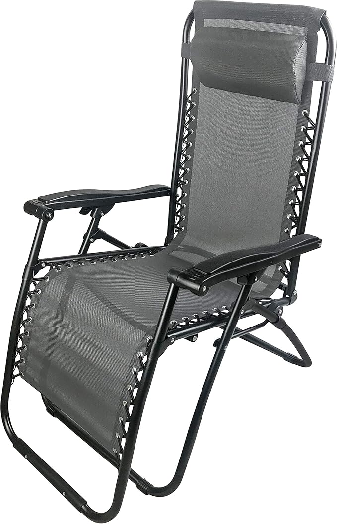 Garden Friend Sdraio Siesta pieghevole multiposizione 65x90x110h cm Grigio