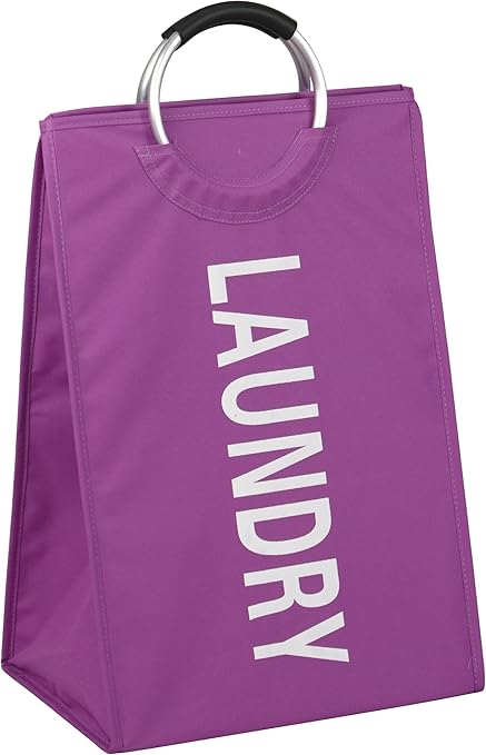 King Home PORTABIANCHERIA "LAUNDRY" IN POLIESTERE PRUGNA 40x30x70h cm