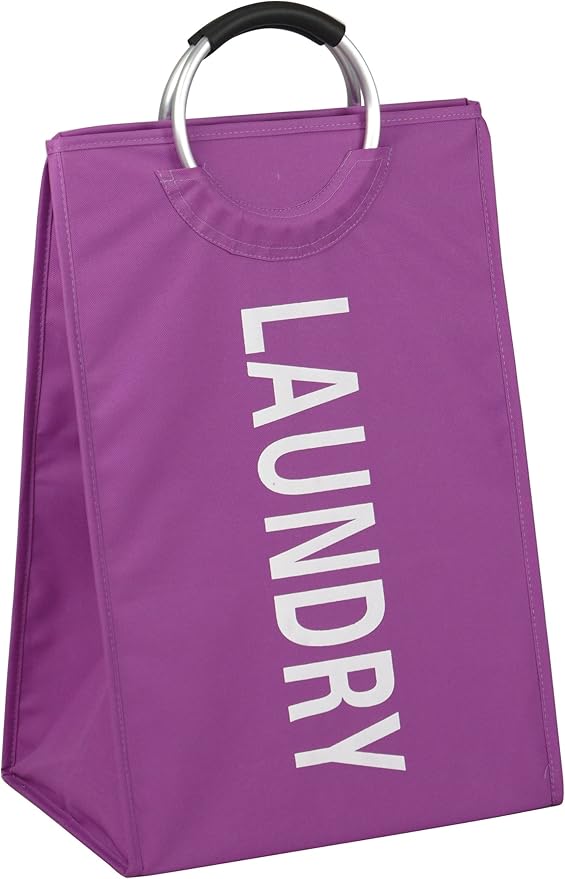 King Home PORTABIANCHERIA "LAUNDRY" IN POLIESTERE PRUGNA 40x30x70h cm