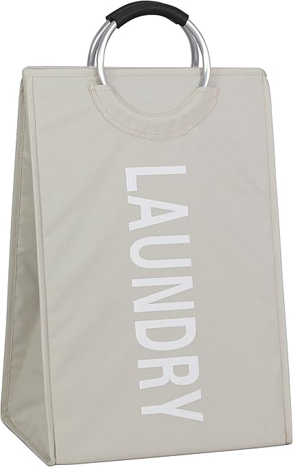 King Home PORTABIANCHERIA "LAUNDRY" IN POLIESTERE BEIGE 40x30x70h cm