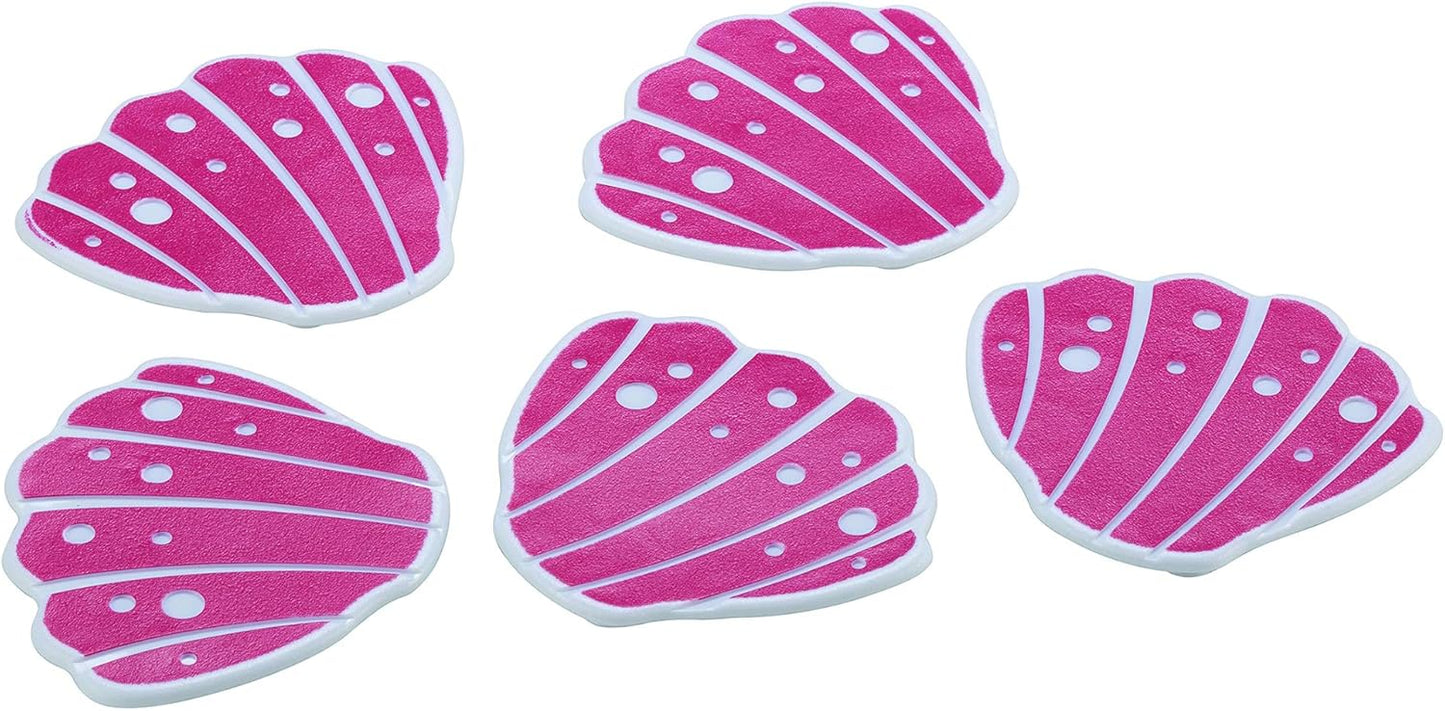 King Home FORMINE ANTISCIVOLO CONCHIGLIA IN PVC SET 5 PZ ROSA 10x10cm