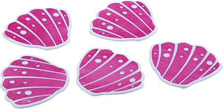 King Home FORMINE ANTISCIVOLO CONCHIGLIA IN PVC SET 5 PZ ROSA 10x10cm