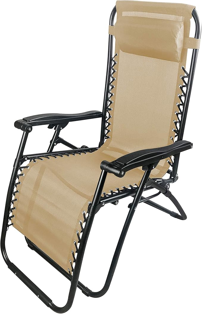 Garden Friend Sdraio Siesta pieghevole multiposizione 65x90x110h cm Beige