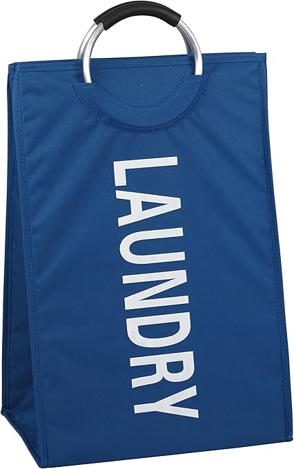 King Home PORTABIANCHERIA "LAUNDRY" IN POLIESTERE BLU 40x30x70h cm