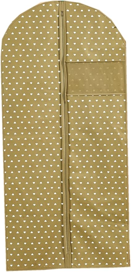 King Home COPRIABITO IN TNT BEIGE 60x130h cm con zip e finestrella trasparente