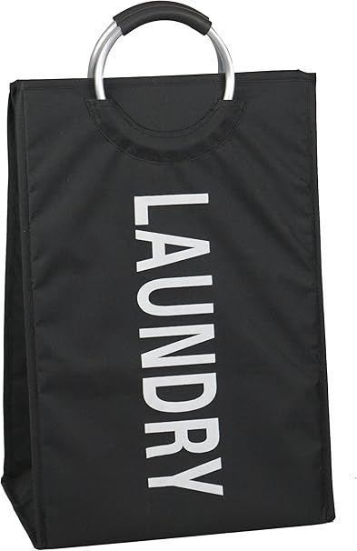 King Home PORTABIANCHERIA "LAUNDRY" IN POLIESTERE NERO 40x30x70h cm