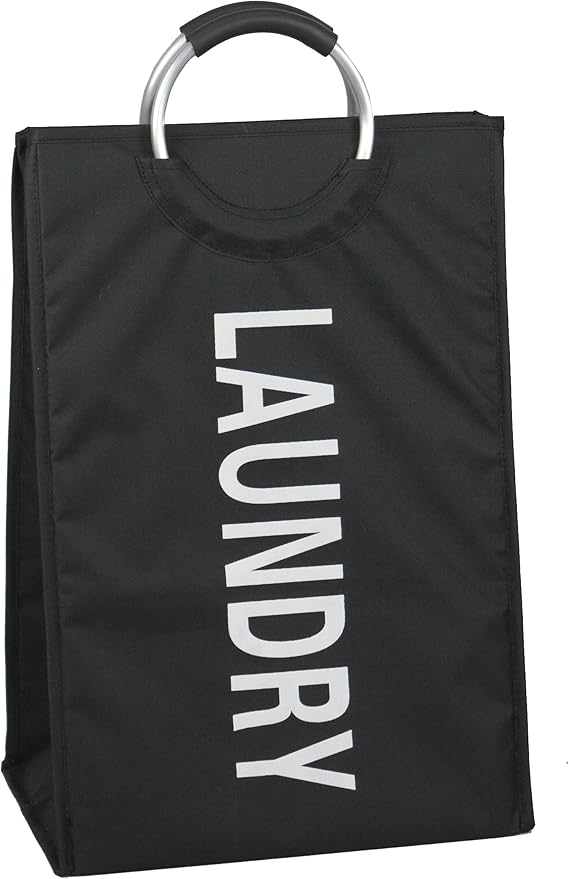 King Home PORTABIANCHERIA "LAUNDRY" IN POLIESTERE NERO 40x30x70h cm