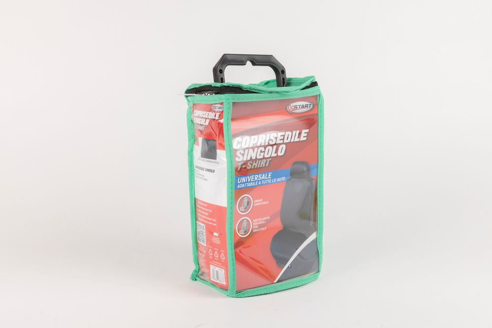 T-Shirt Coprisedile Singolo anteriore auto universale nero
