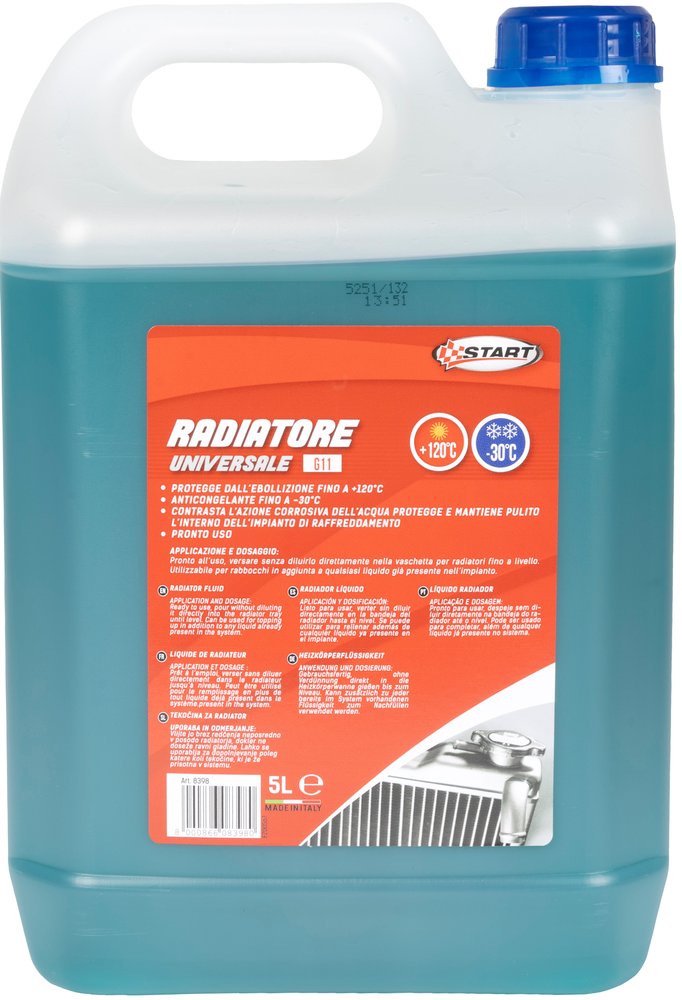 START - Liquido Radiatore Antigelo 5 Litri Pronto Uso - Protezione Estesa