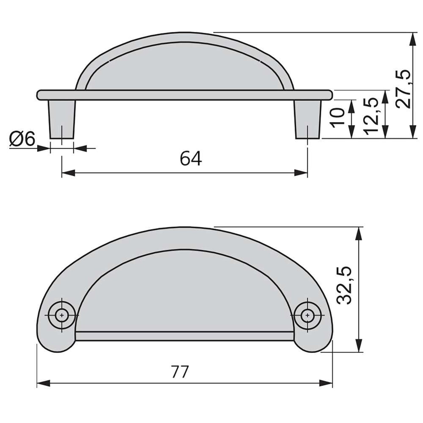 Maniglia per mobili Alberic
