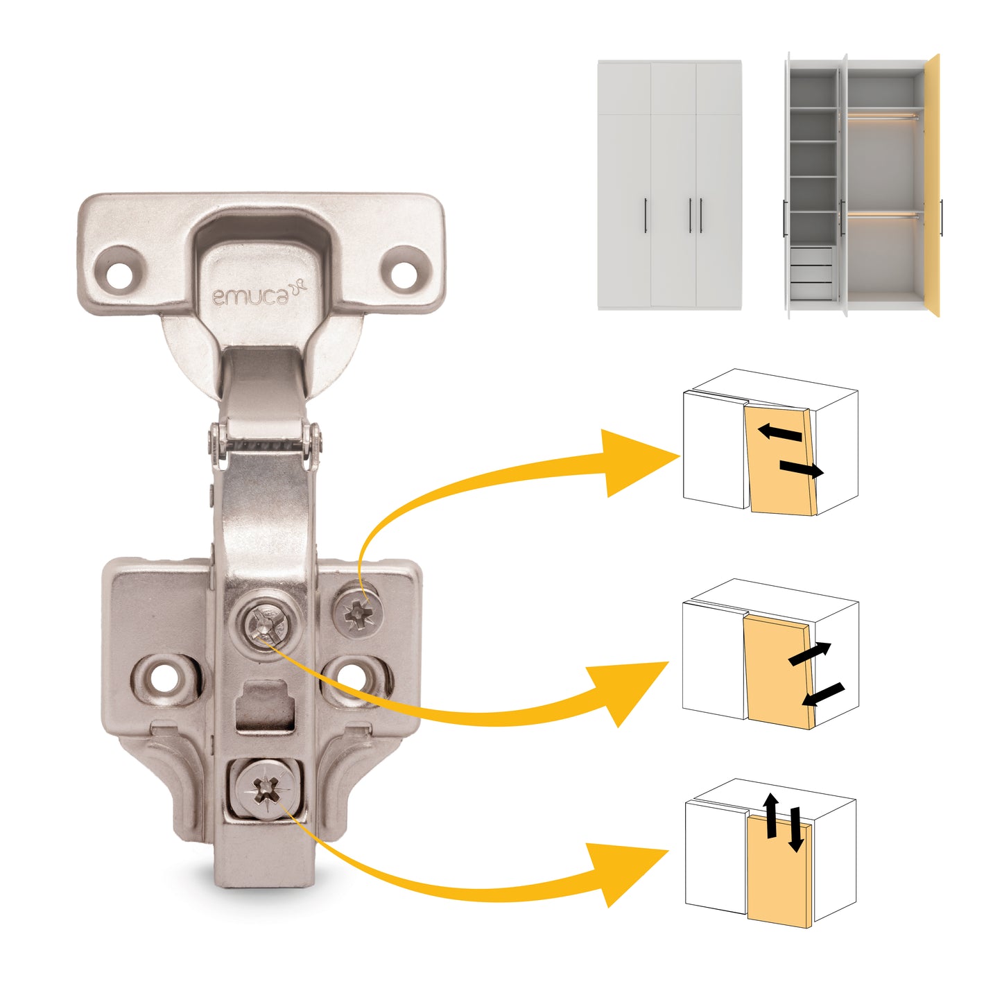 Kit cerniera collo dritto X91N e basetta