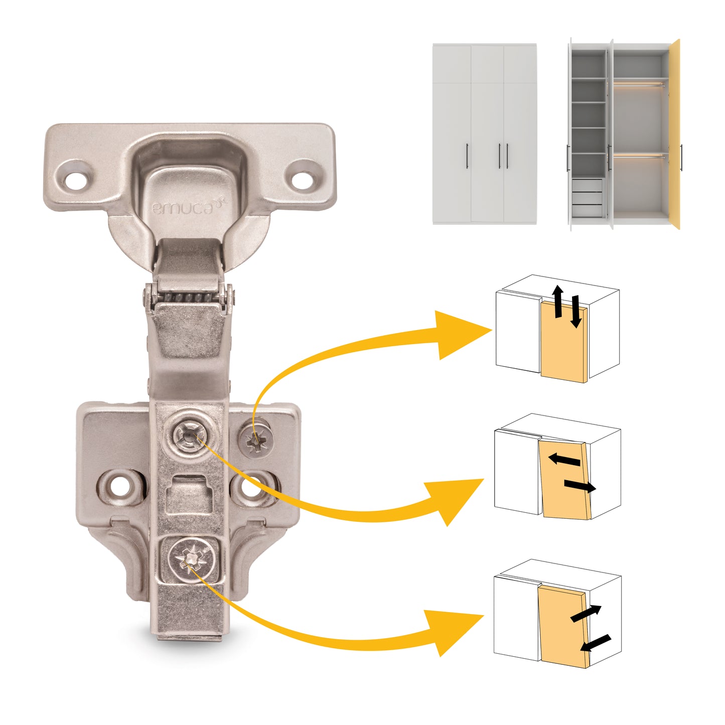 Kit cerniera collo alto X91 con chiusura ammortizzata e basetta