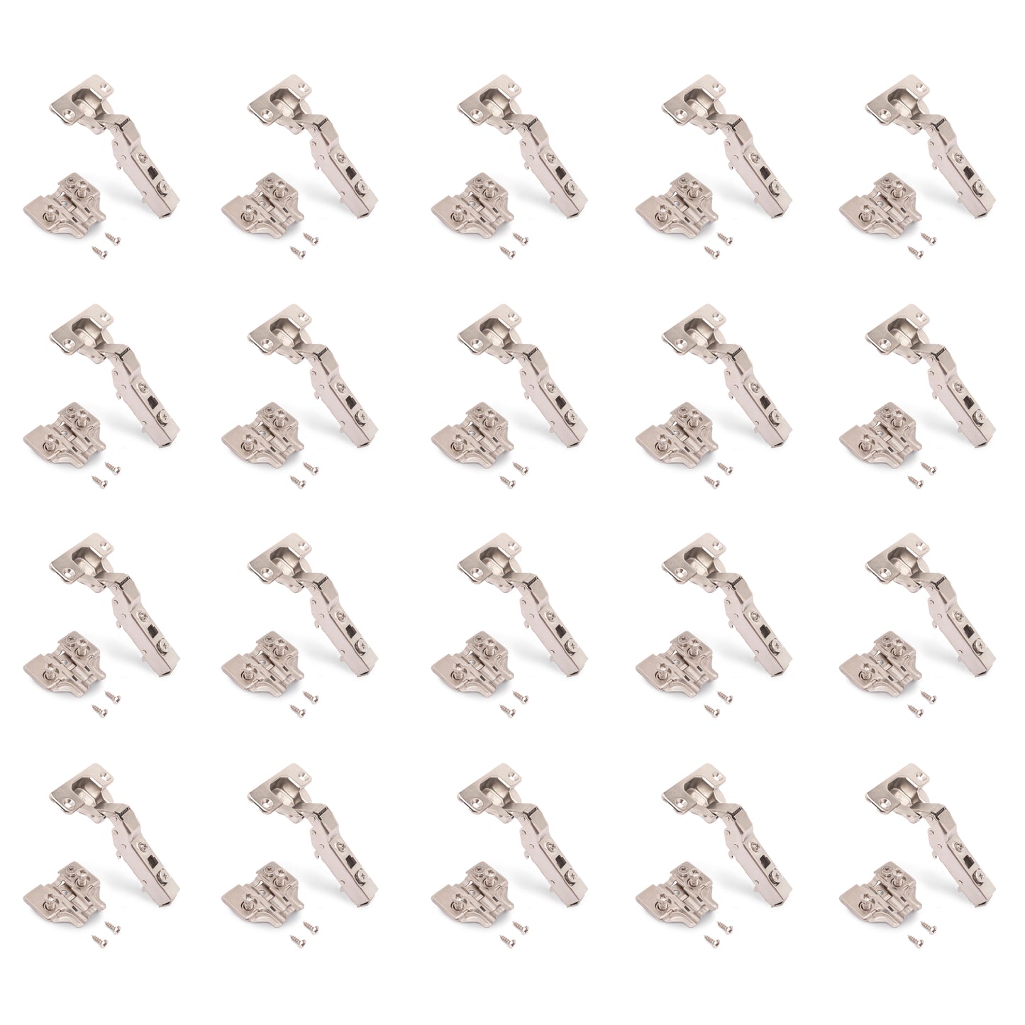 Kit cerniera mezzo collo X91 con chiusura ammortizzata, basette per vite