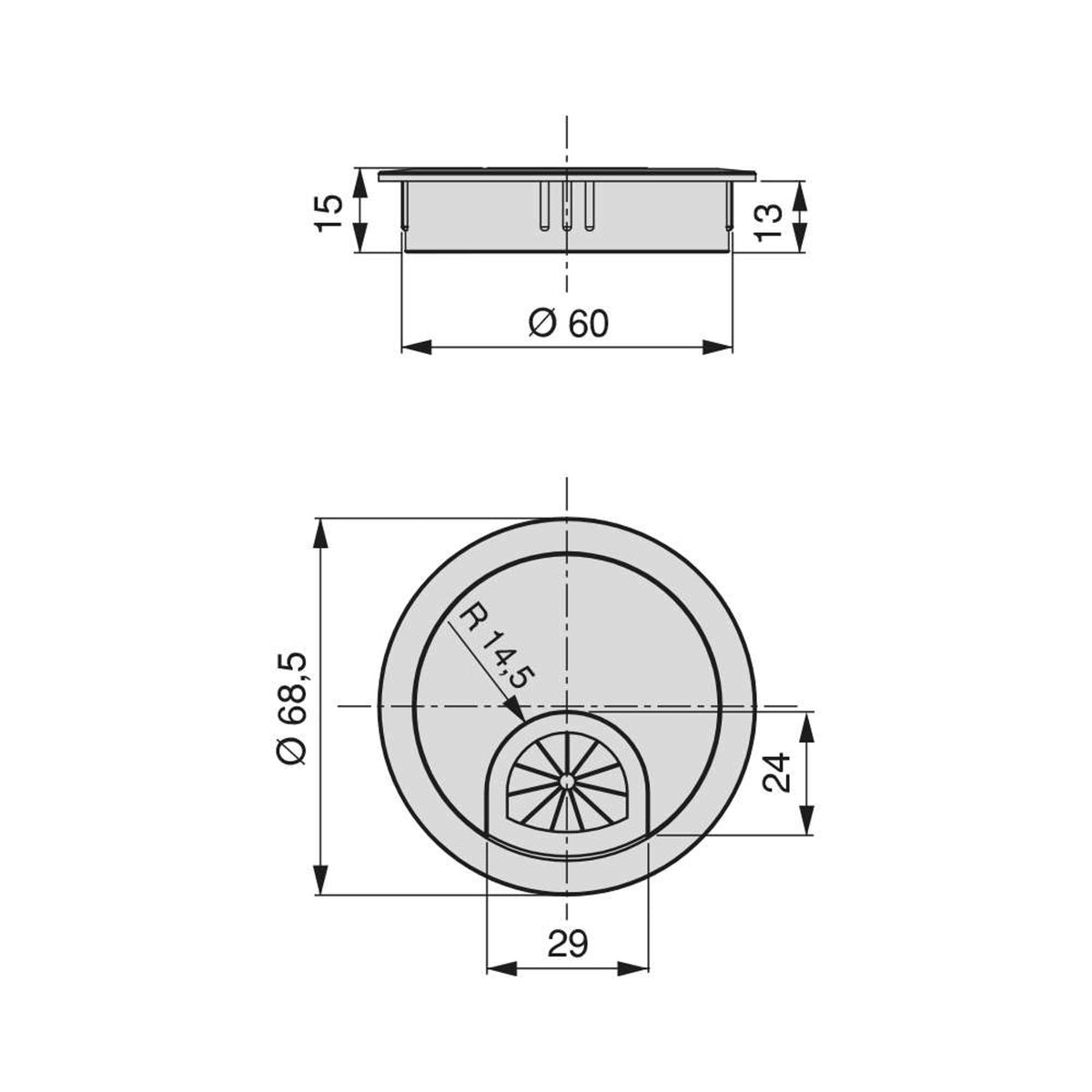 Passacavi Circum (60mm, 80mm)