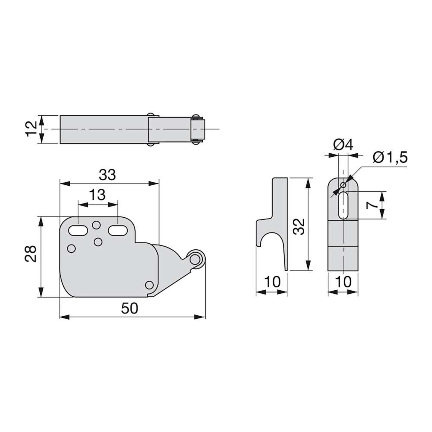 Chiusura a cricchetto Fast Latch per mobile